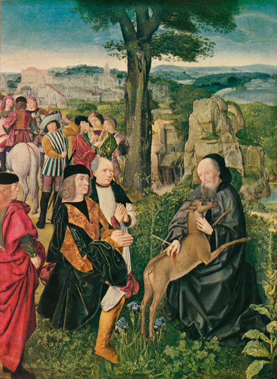 Aziz Giles ve Geyik, c1500, 1909 by Unbekannt