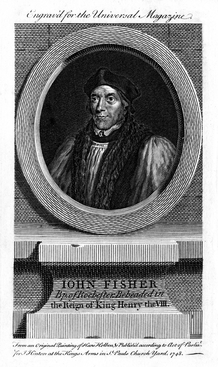 Aziz John Fisher, İngiliz Katolik piskoposu, kardinal ve şehit, 1748 by Unbekannt