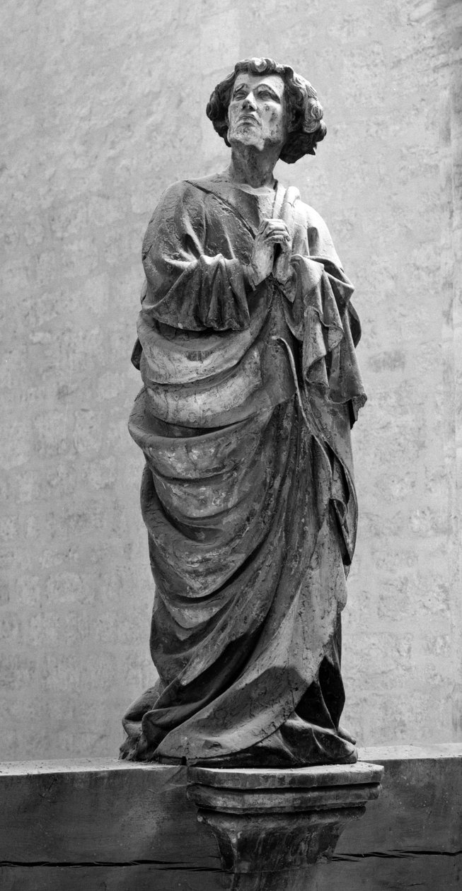 Calvary Aziz John Anonim heykel Dim. 150 cm Collegiale Saint Hippolyte, Poligny (Jura) by Unbekannt