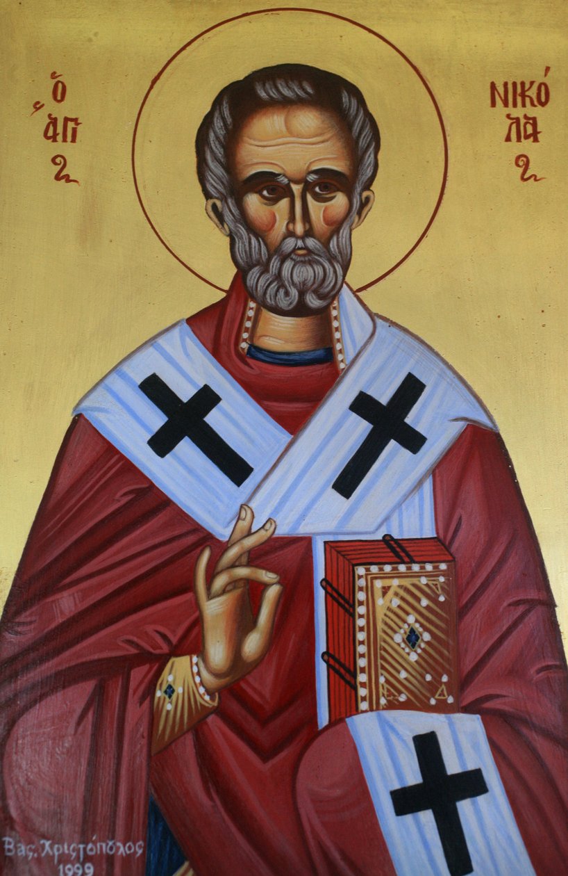 Saint Nicholas Yunan Ortodoks simgesi Yunanistan by Unbekannt
