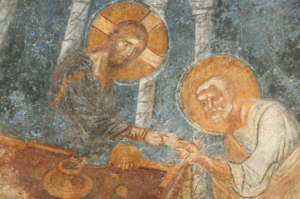 Aziz Nikolaos kilise freski: Havari Myra Turquie ile İsa by Unbekannt