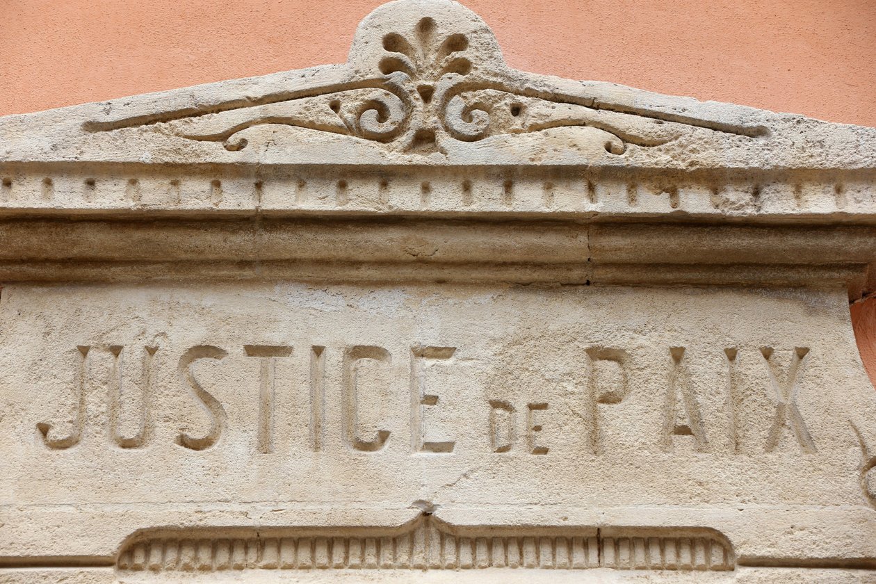 Saint Tropez, belediye binası. Adalet ve Barış, Saint-Tropez, Fransa by Unbekannt