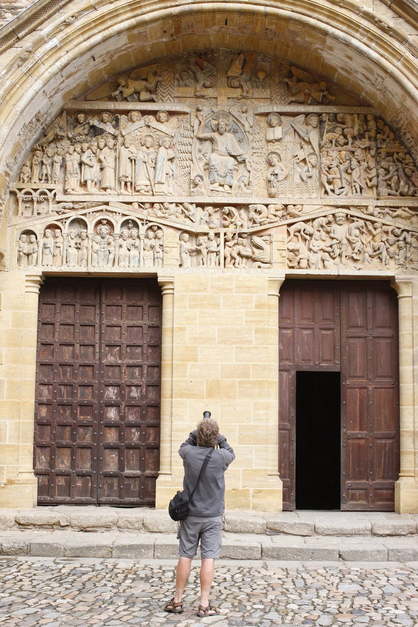 Sainte Foy manastır kilise kapıları ve kulak zarı, Conques, Fransa by Unbekannt