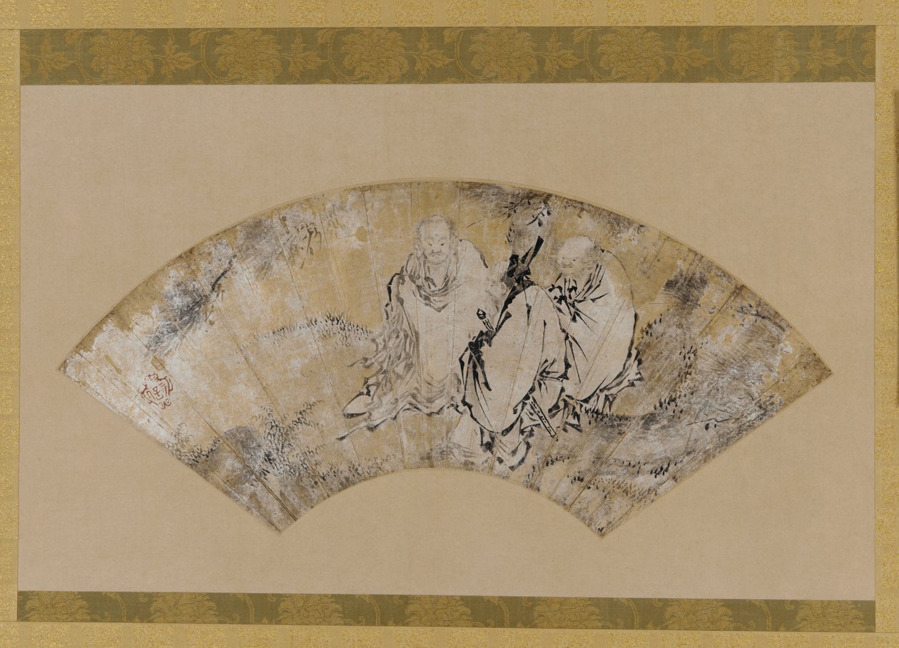 Bir çamın altında Sakyamuni, Konfüçyüs ve Lao-tzu, Muromachi dönemi, 1392-1568. by Unbekannt