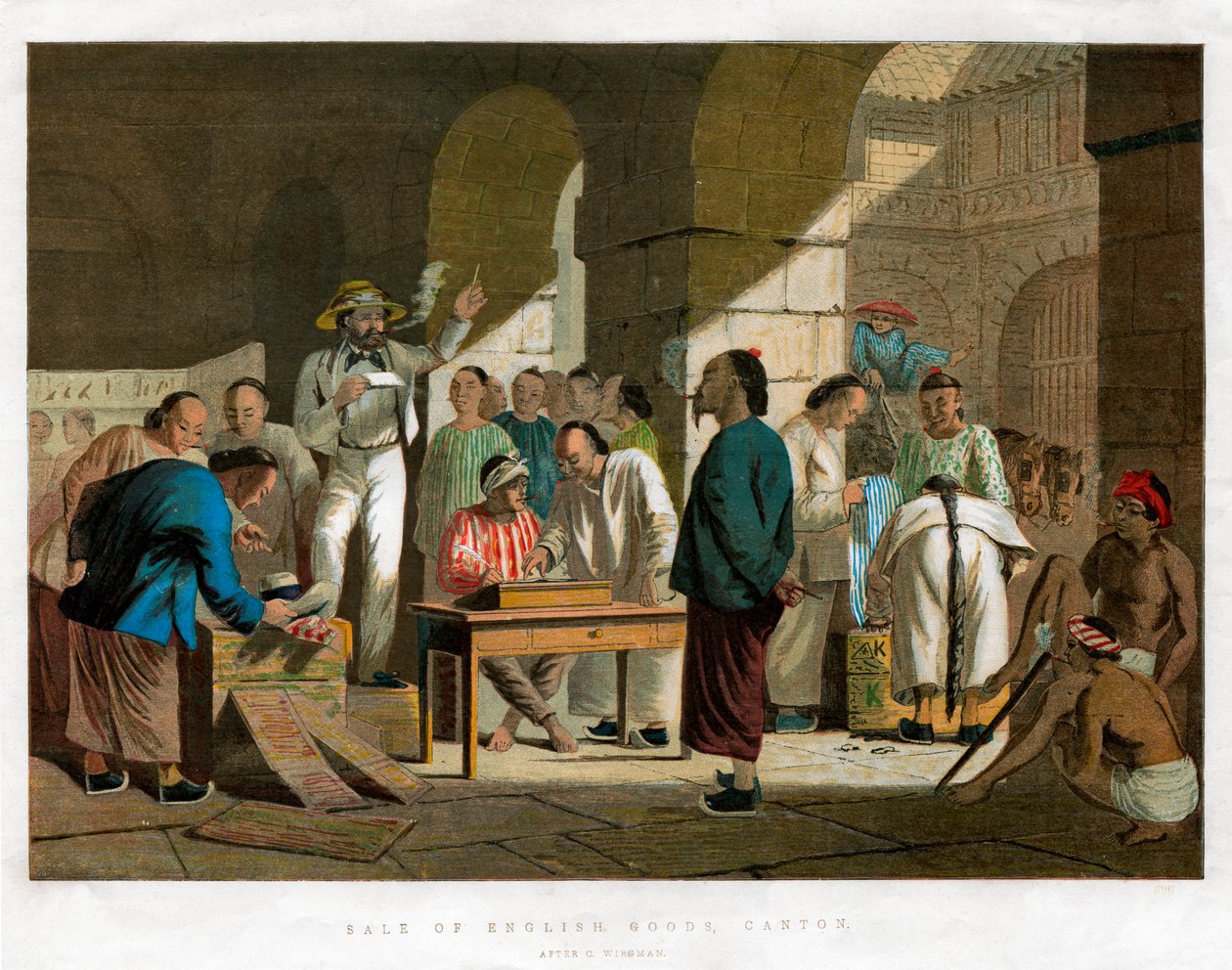 İngiliz Mallarının Satışı, Kanton, 1858 by Unbekannt