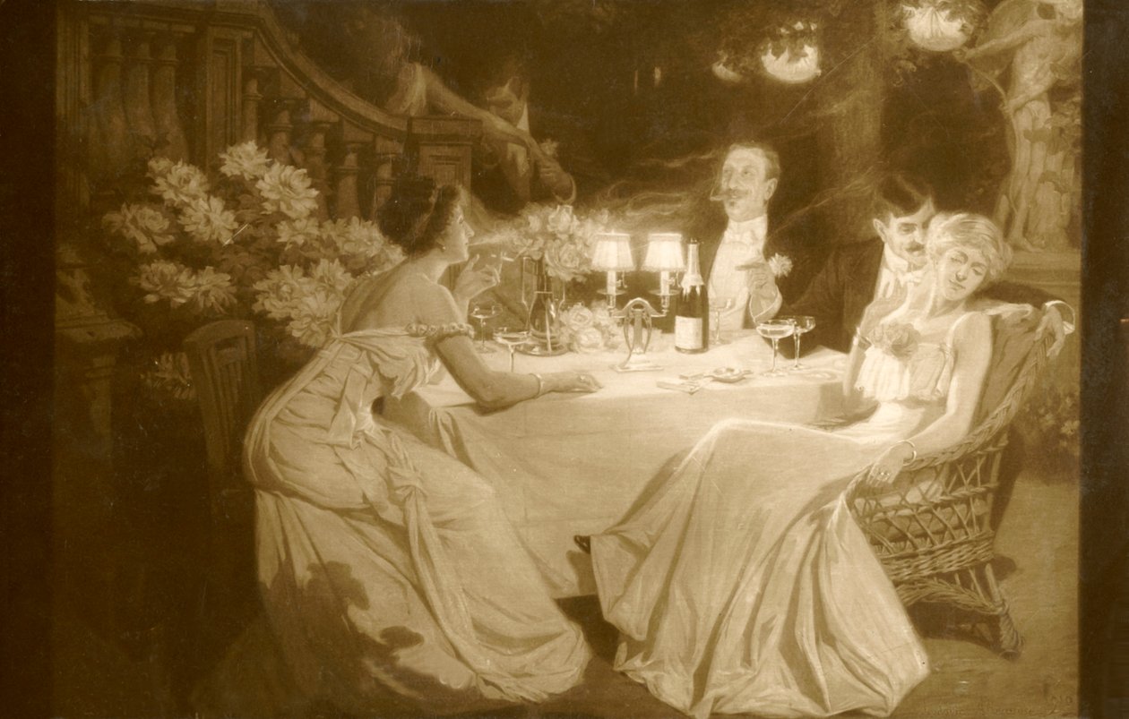 Salon 1910. Yemekten Sonra Ludovic Alleaume, 1910. by Unbekannt