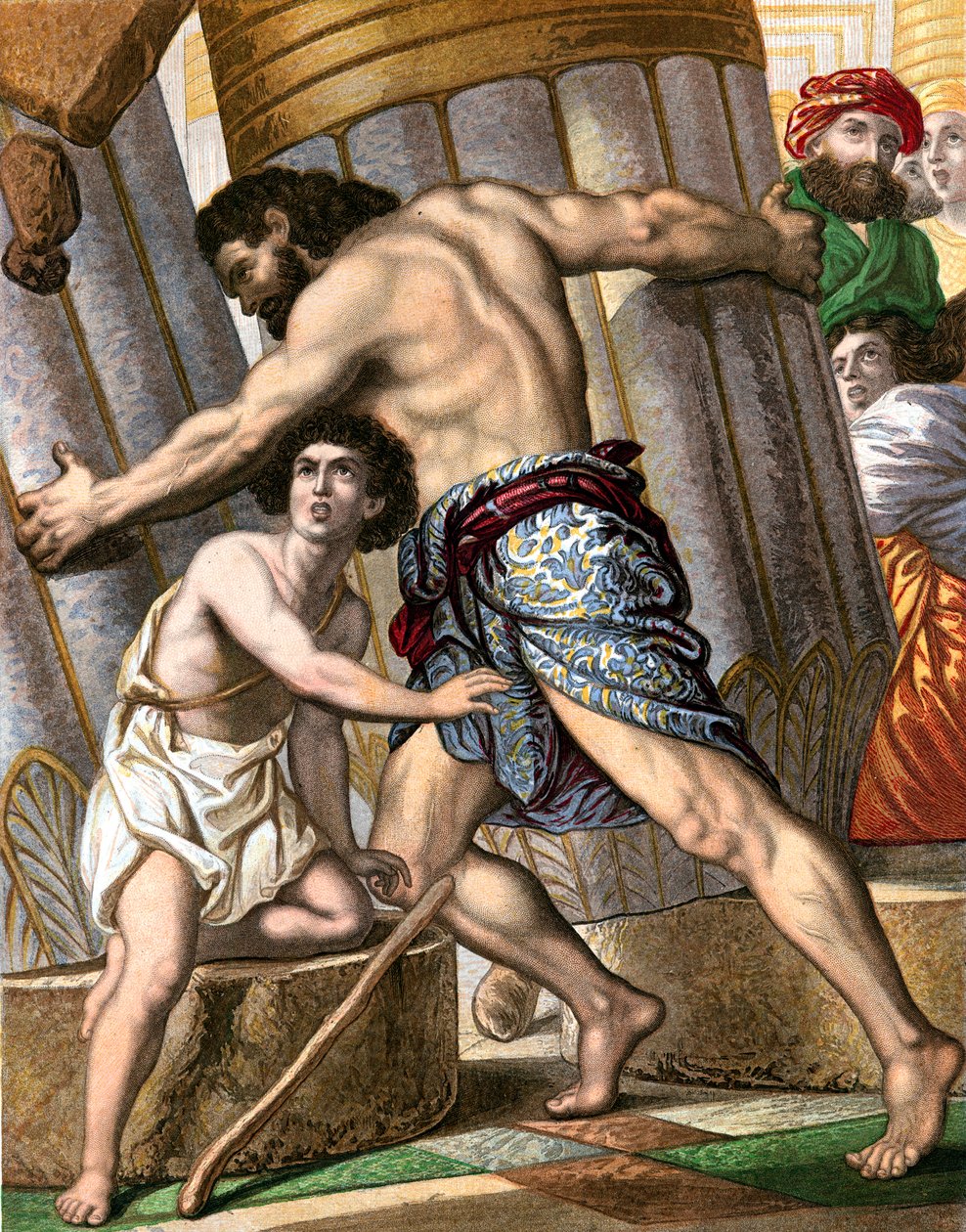 Samson, 19. yüzyılın ortalarında Filistin tanrısı Dagon Tapınağı