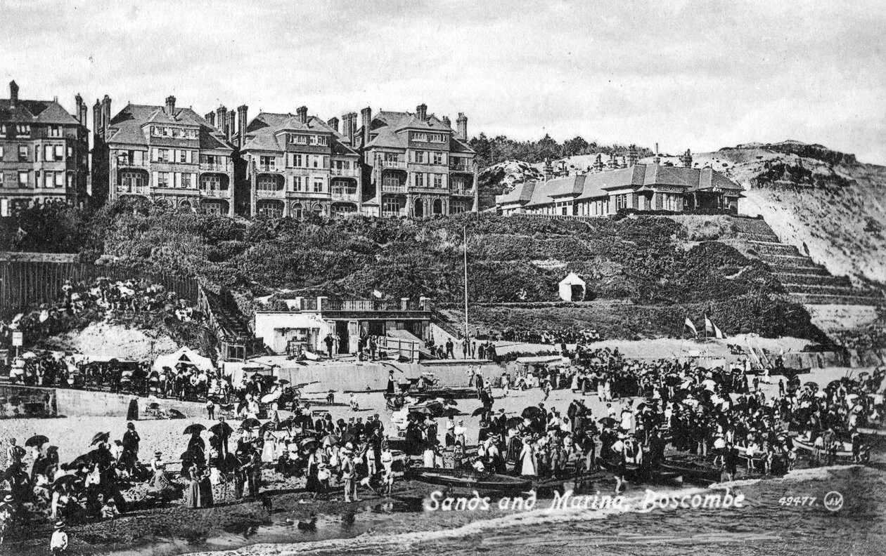 Kumlar ve marina, Boscombe, Bournemouth, Dorset, 20. yüzyılın başları by Unbekannt