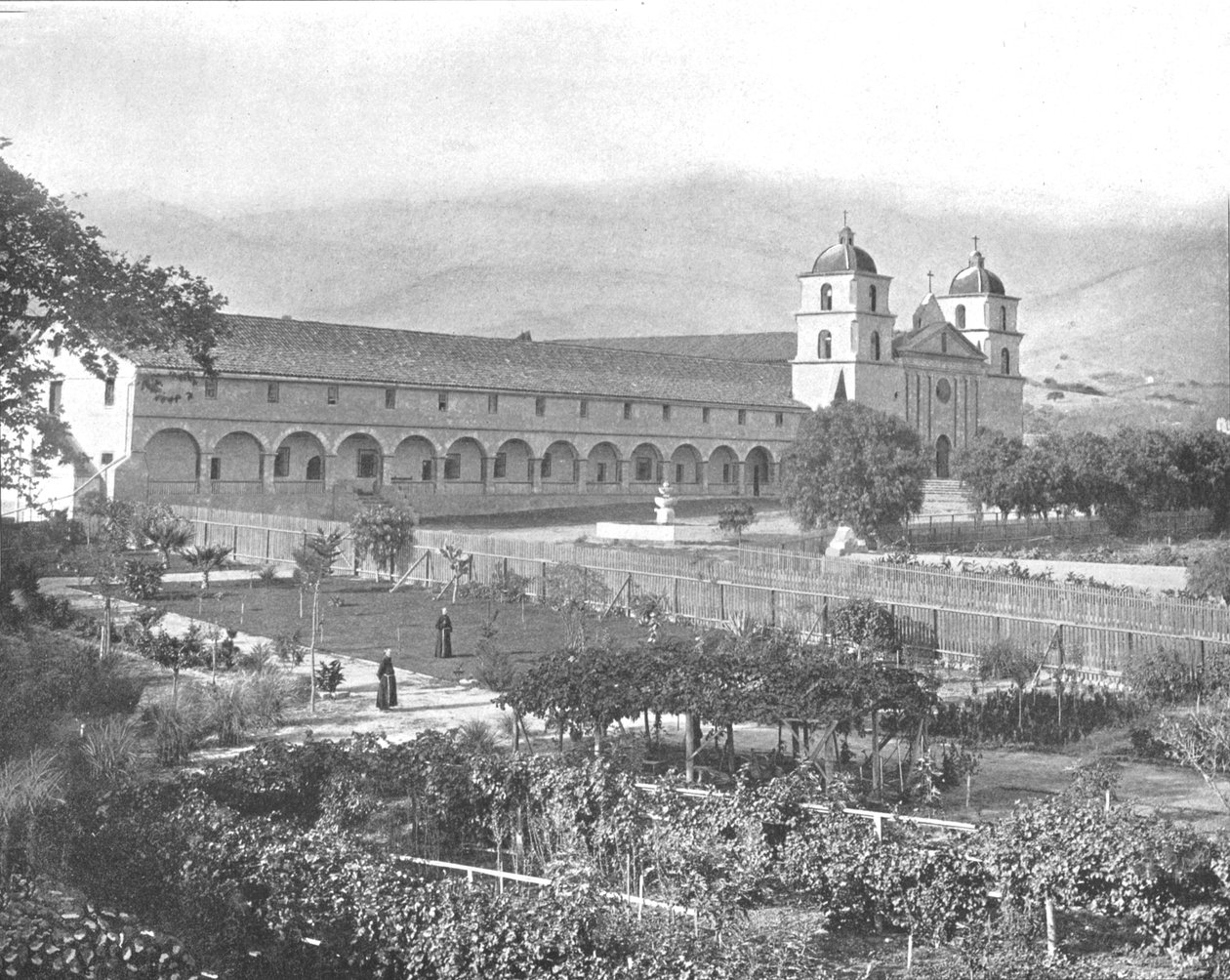Santa Barbara Misyonu, Kaliforniya, ABD, c1900. by Unbekannt