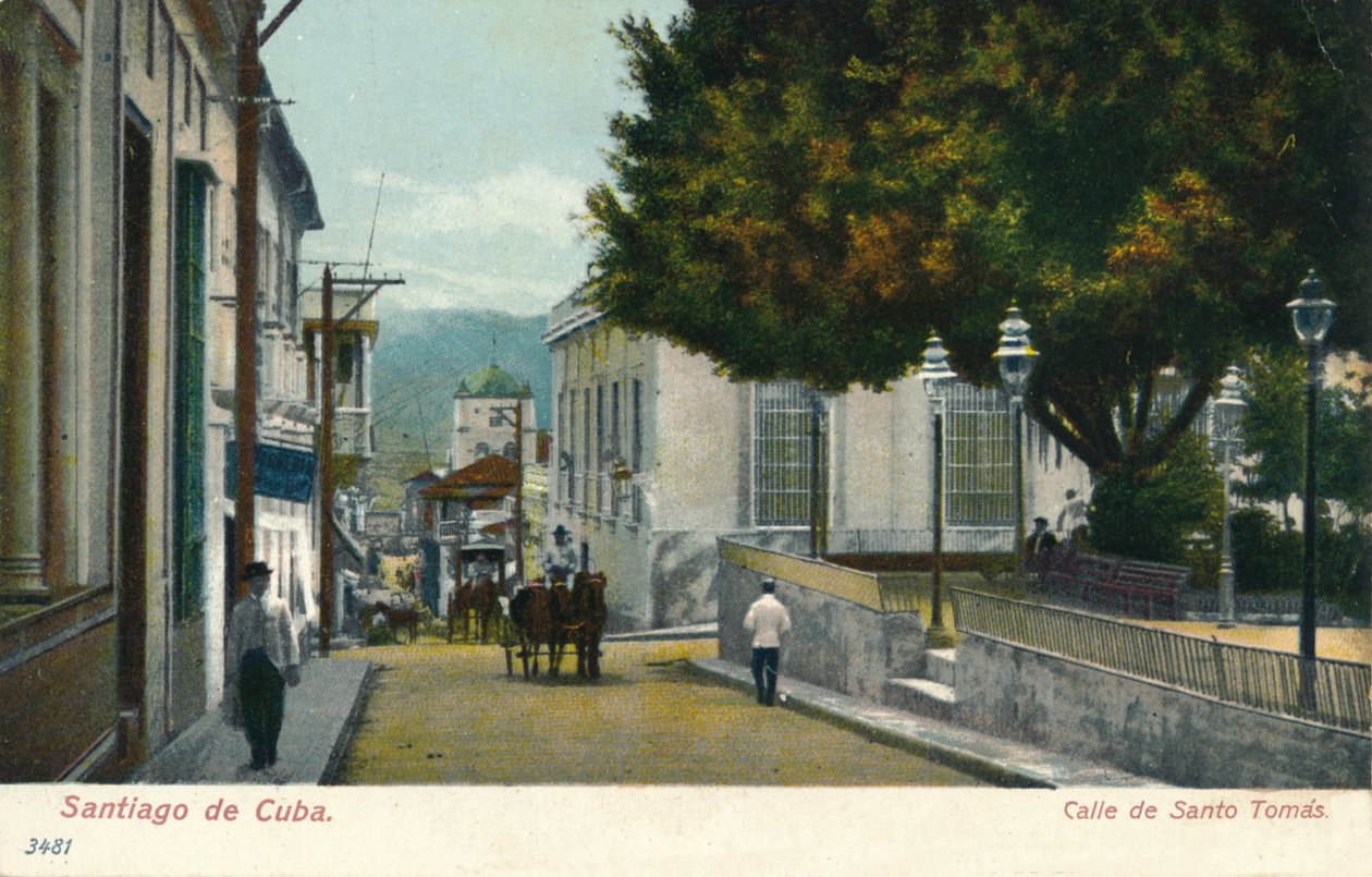 Santiago de Cuba - Santo Tomas Caddesi, c1910 by Unbekannt