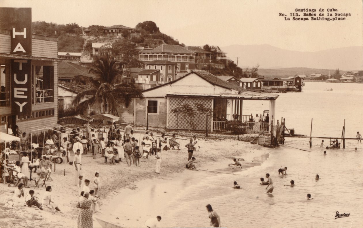 Santiago de Küba. La Socapa Yıkanma Yeri, Küba, c1900s by Unbekannt