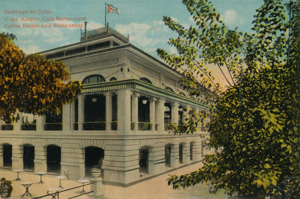 Santiago de Küba. Vista Alegre - Kafe Restoran. Kahve Evi ve Restoran, c1910 by Unbekannt