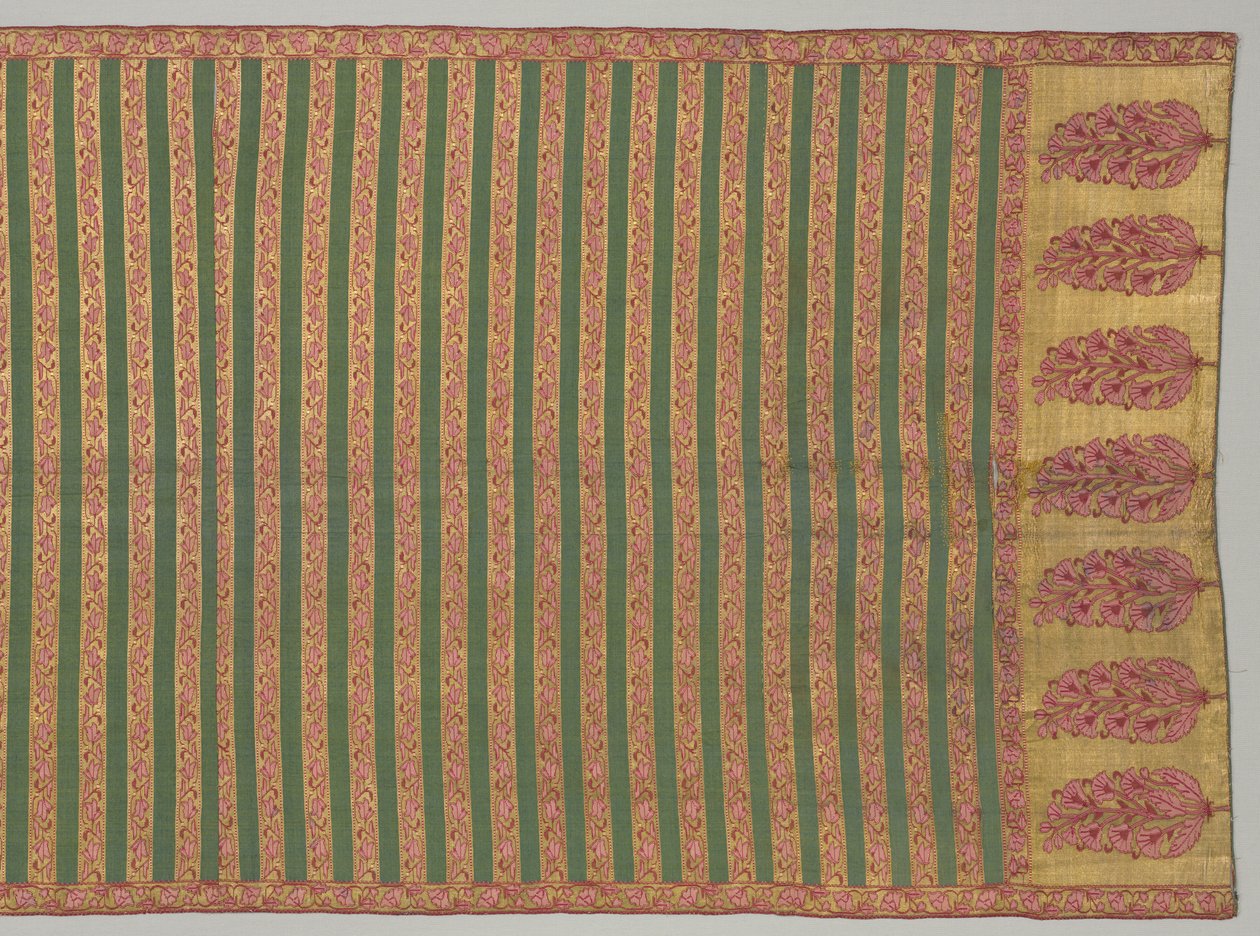Floralı ve şeritli tarlalı kanat, 1700