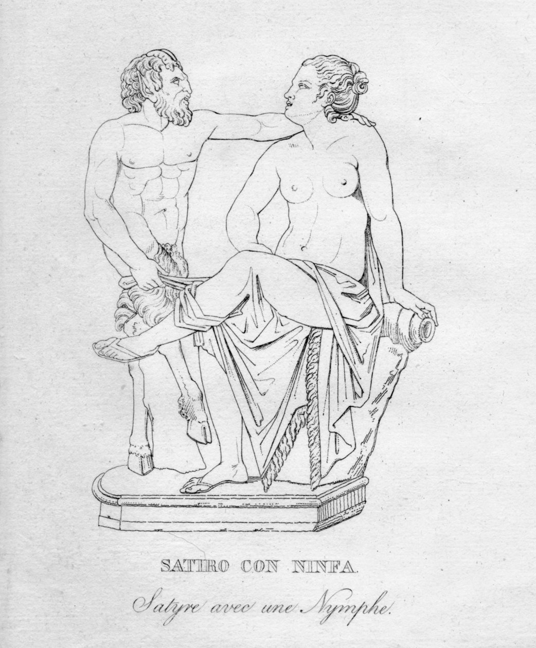 Bir Perisi ile Satiro Con Ninfa Satyr, c1850 by Unbekannt