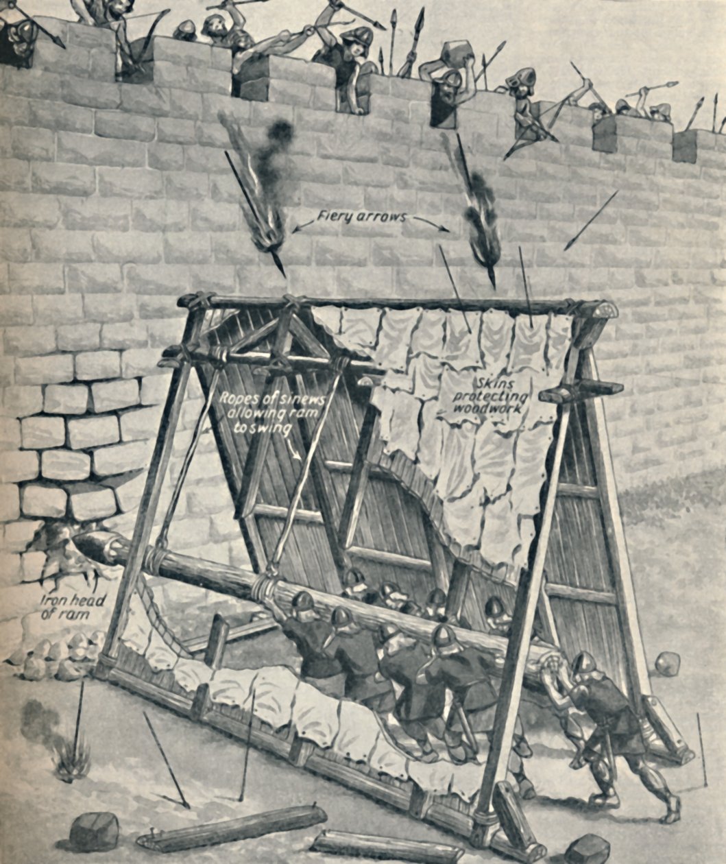 Saksonlar Bir Şehir Duvarını Yıkıyor, c1934 by Unbekannt