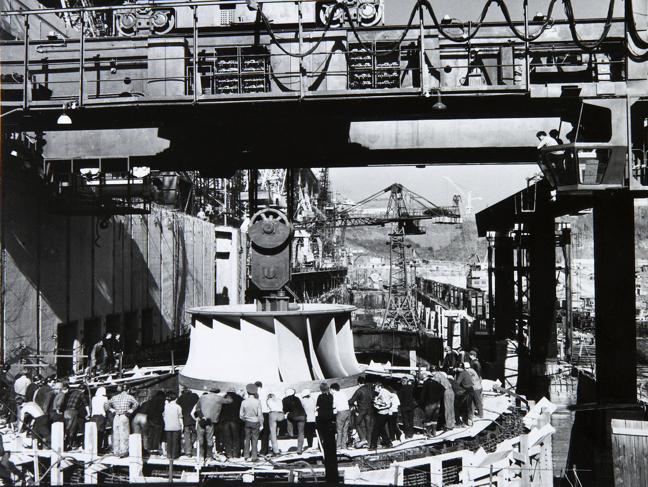 Sayano-Shushenskaya hidroelektrik santrali, SSCB, 1970