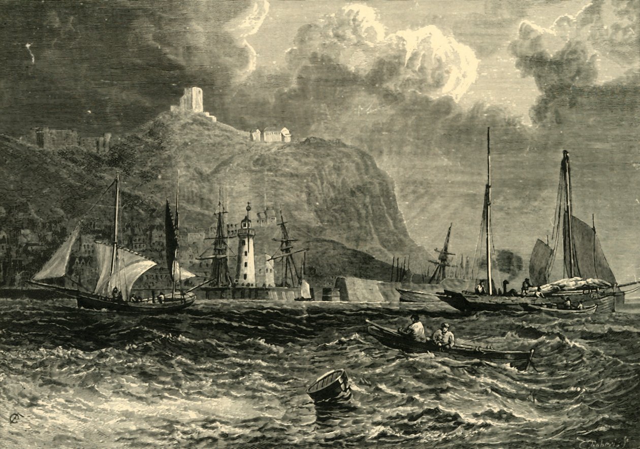 Scarborough Kalesi, Denizden, 1898. by Unbekannt