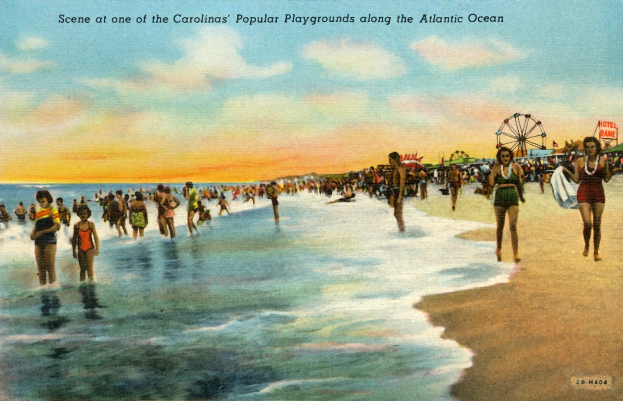 Atlantik Okyanusu kıyısındaki Carolinas Popüler Oyun Alanlarından birinde sahne, 1942. by Unbekannt