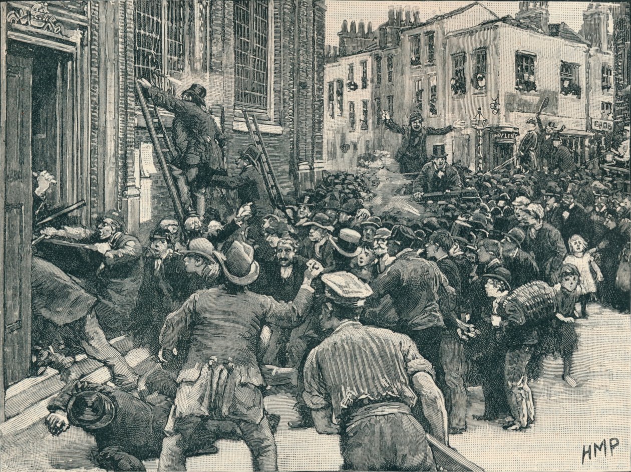 Birmingham No Popery isyanlarından bir sahne, 1868 1906 by Unbekannt