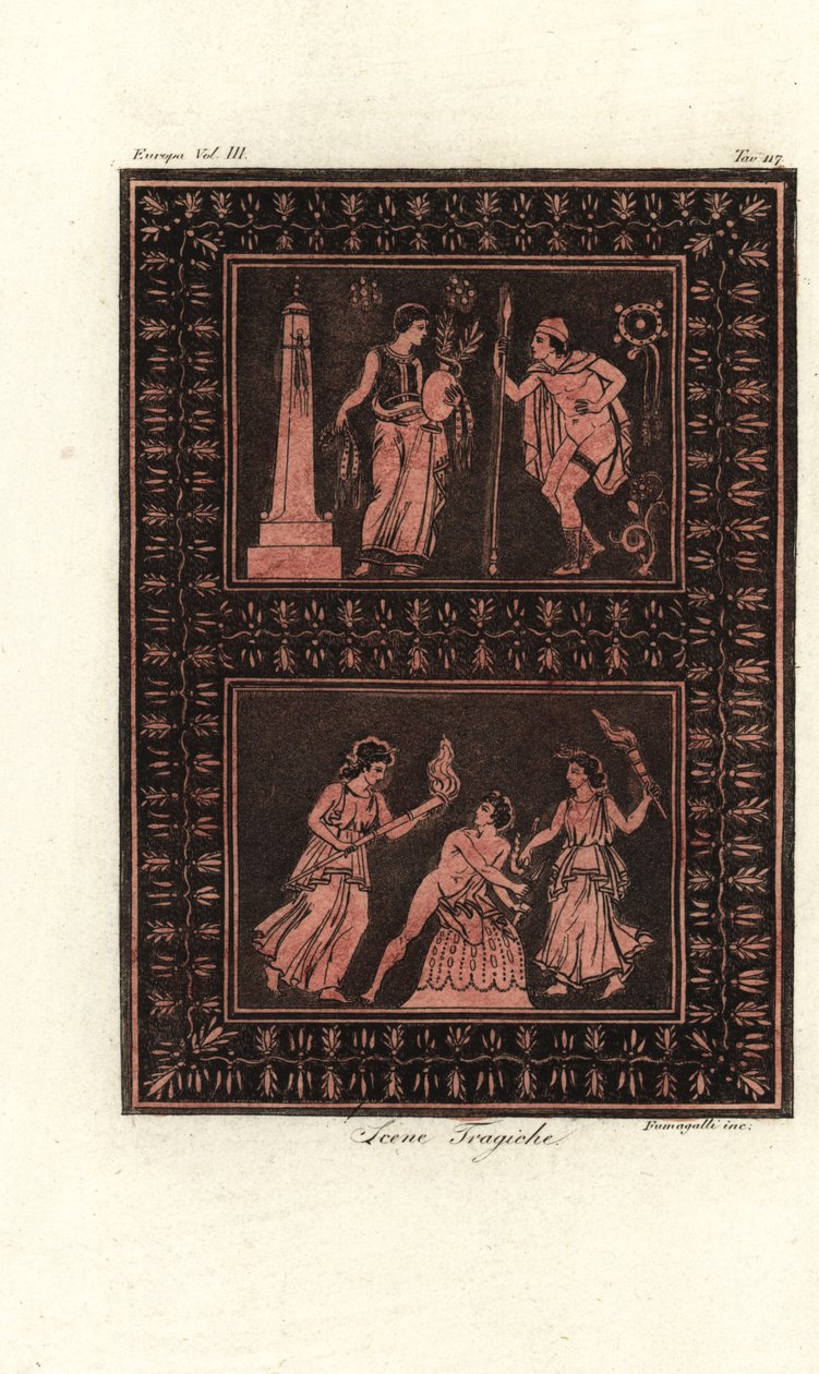 Antik bir vazoda Aeschylus