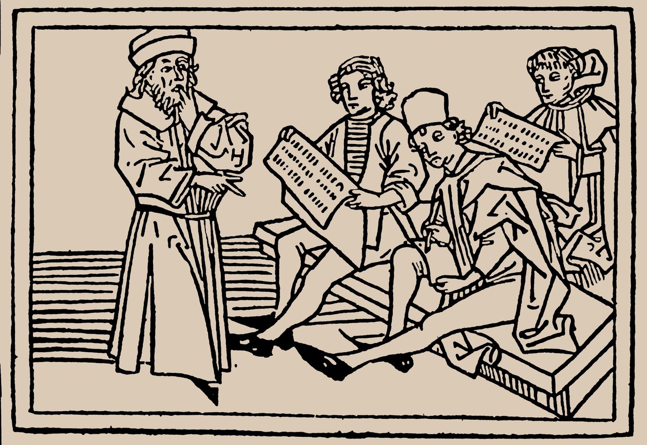 Okul dersleri. İnsan Hayatının Aynasından Rodericus Zamorensis, 1479 by Unbekannt