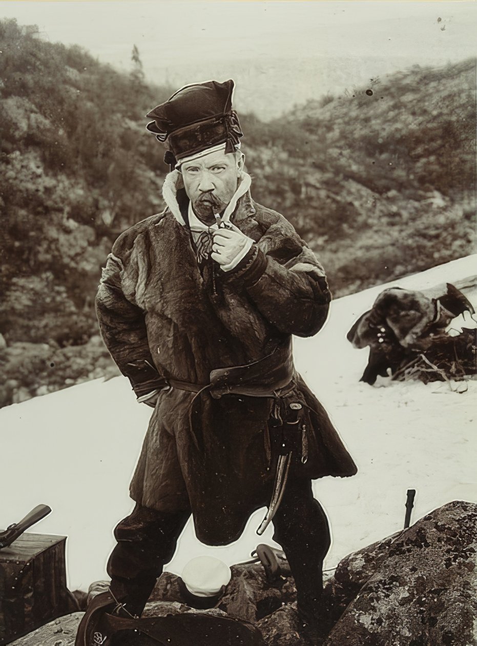 İsveç. Tipik başlık ile pipo tütsüleme tohumu. 1900 civarında by Unbekannt