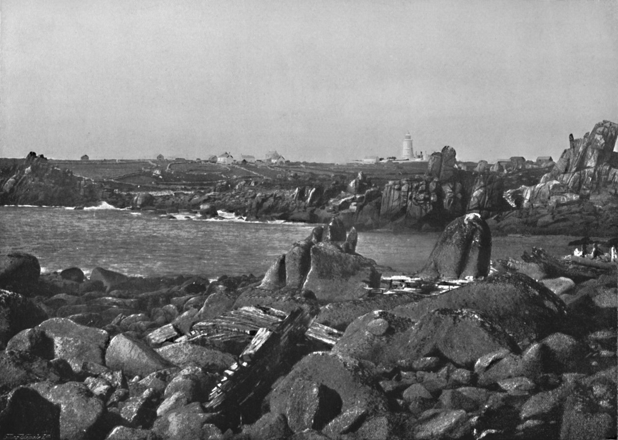 Scilly Adaları - Koy ve Deniz Feneri, St. Agnes, 1895 by Unbekannt