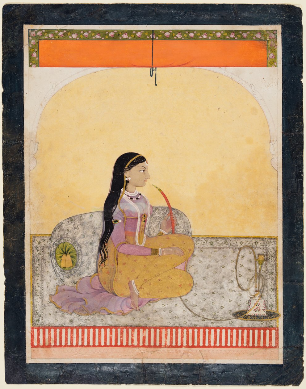 Oturan Hanım Nargile İçiyor, c. 1780. by Unbekannt