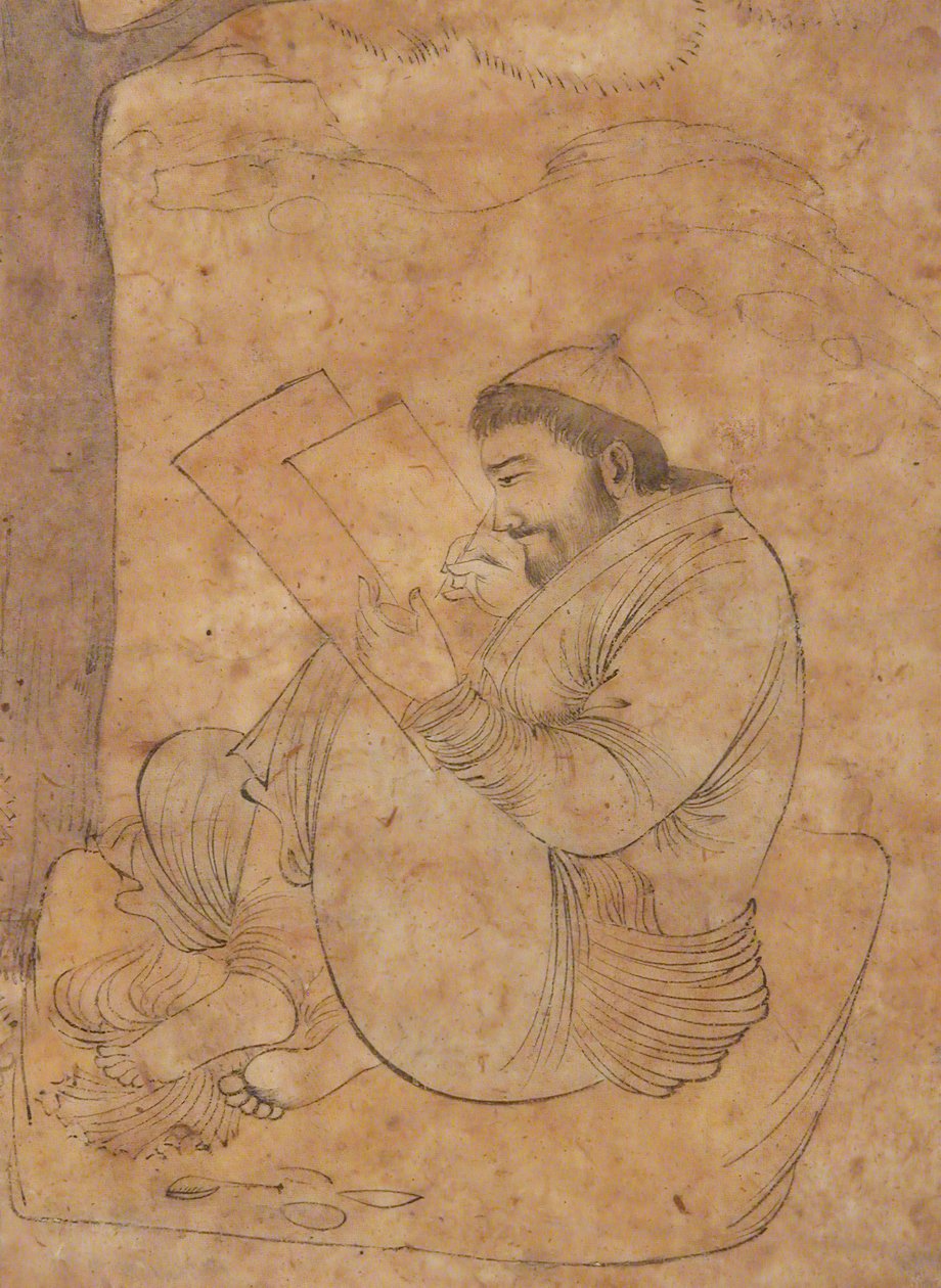 Oturan Adam Resim veya Yazı, 17. yüzyılın ilk yarısı. by Unbekannt