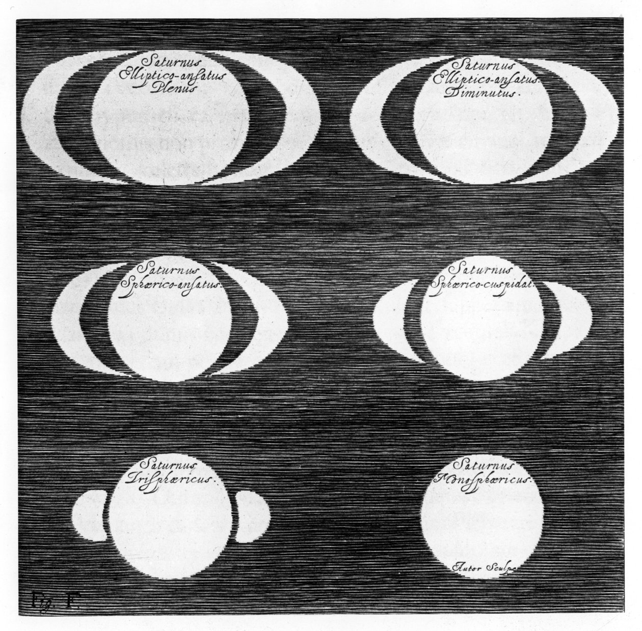 Satürn gezegeninin gözlemleri dizisi, 1656 by Unbekannt