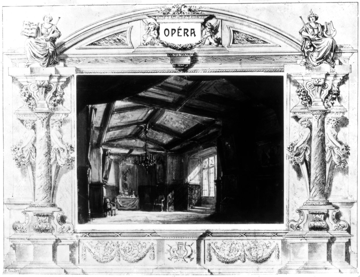 Mozarts Don Giovanni için set tasarımı, 1875 by Unbekannt