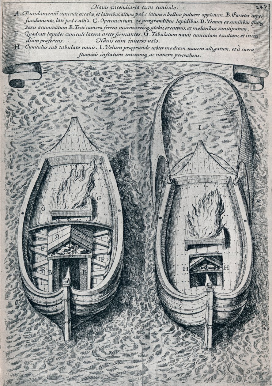 Onyedinci Yüzyıl Ateş Gemisi, c1660 by Unbekannt