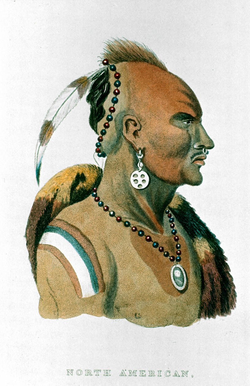 Sewessissing, Iowa Kızılderilileri Şefi Kuzey Amerika Ovaları Kızılderilileri, 1837 by Unbekannt