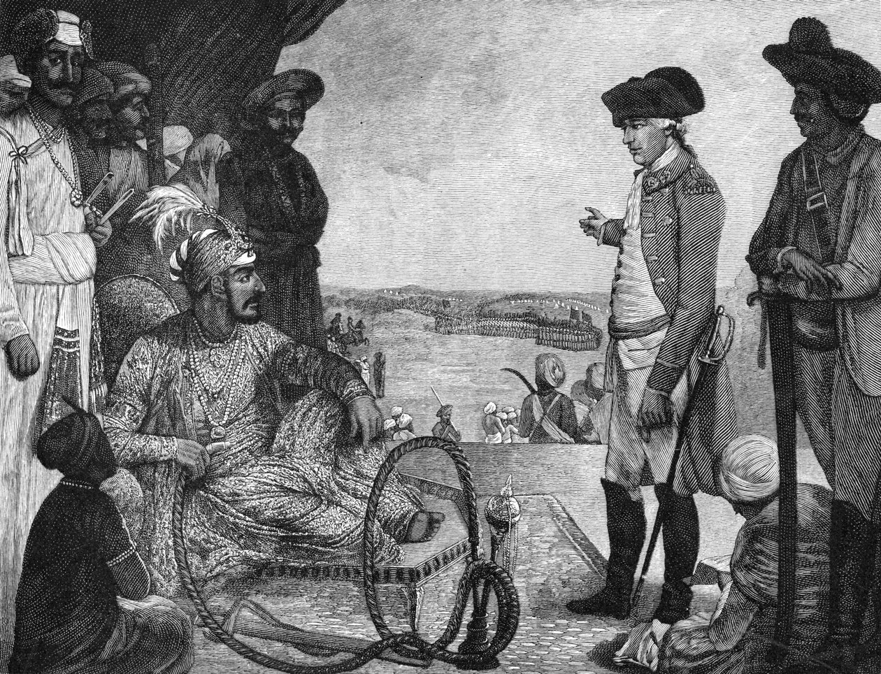 Shah Alam II, Hindistan Babür İmparatoru, Doğu Hindistan Şirketleri birliklerini gözden geçirirken, 1781 1894 by Unbekannt