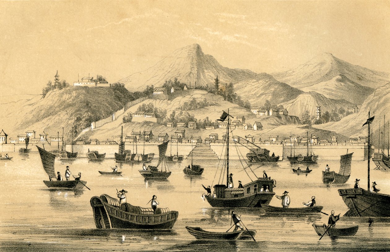 Şanghay, İngiliz ticaretine geç antlaşma ile açılan beş limandan biri, 1847 by Unbekannt