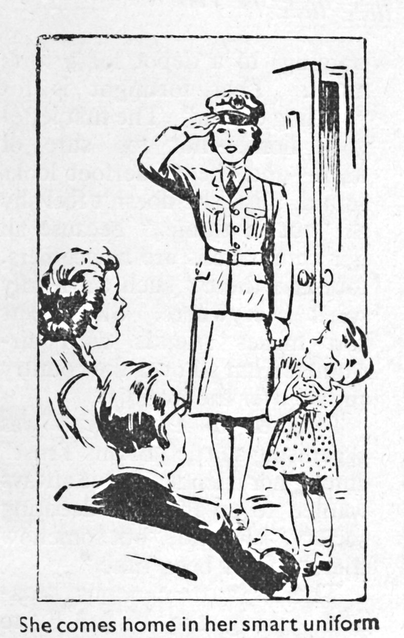 Eve akıllı üniformasıyla geliyor, 1940 by Unbekannt