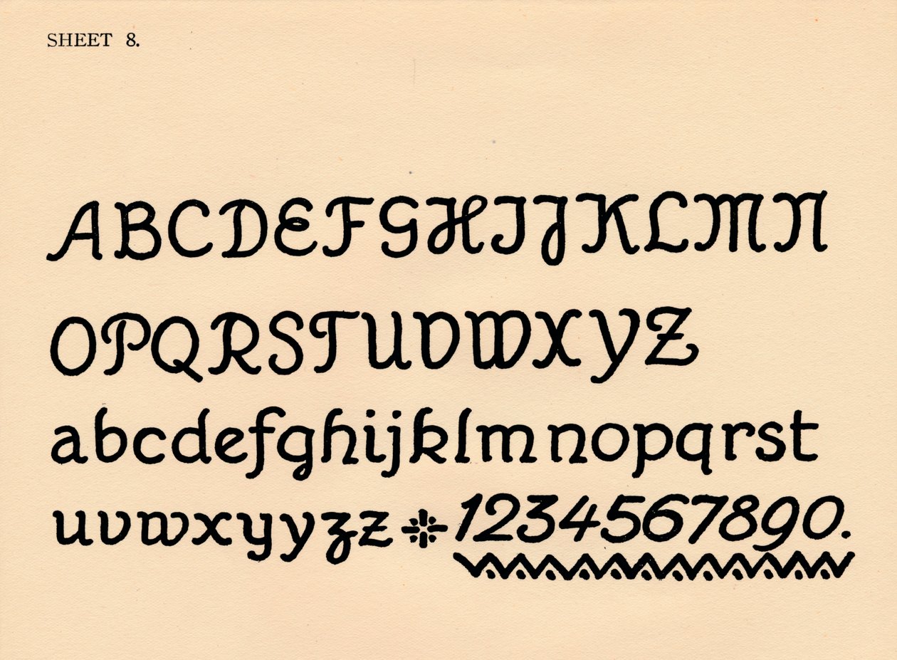Sayfa 8, bir alfabe portföyünden, 1929 by Unbekannt