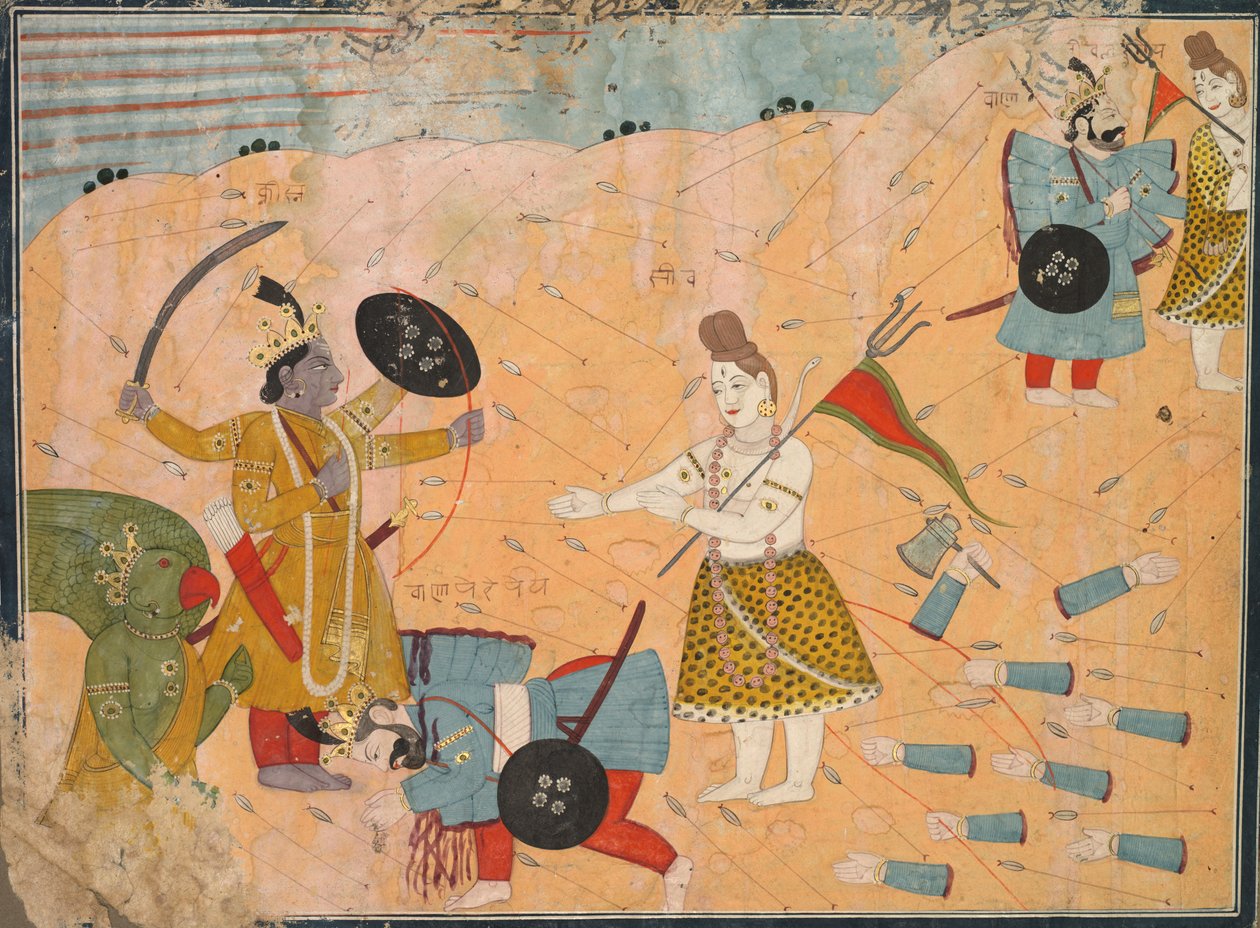 Shiva, Vanasura için Aracılık Ediyor: Krishna Lila