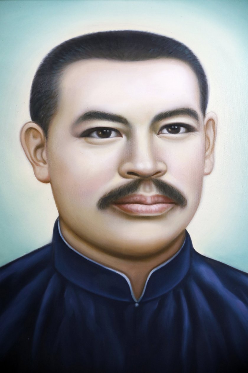Dini hıristiyan ürünleri satan dükkan. Peder Francois Xavier Truong Buu Diep. Vesika. Ho Chi Minh Şehri. Vietnam by Unbekannt