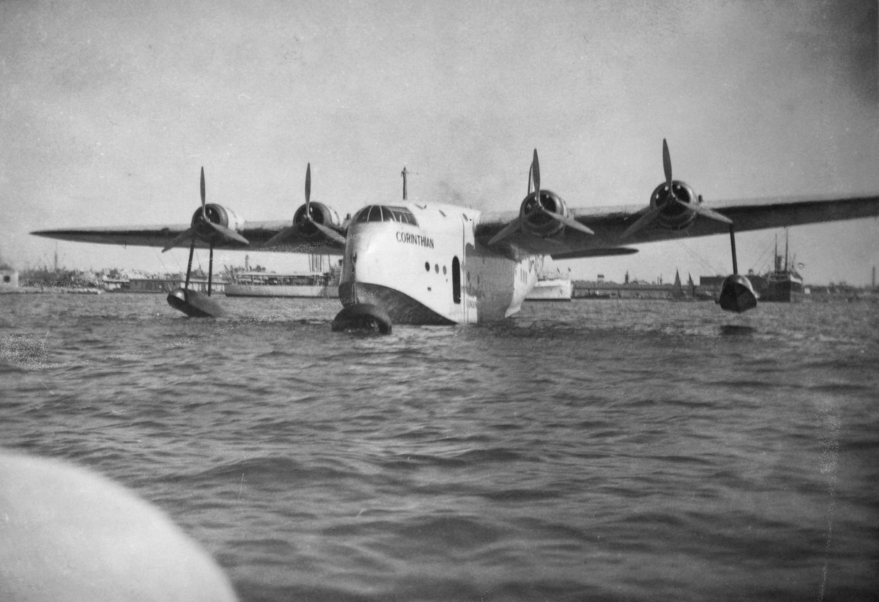 Kısa İmparatorluk uçan tekne Corinthian, İskenderiye, Mısır, c1938-c1941 by Unbekannt