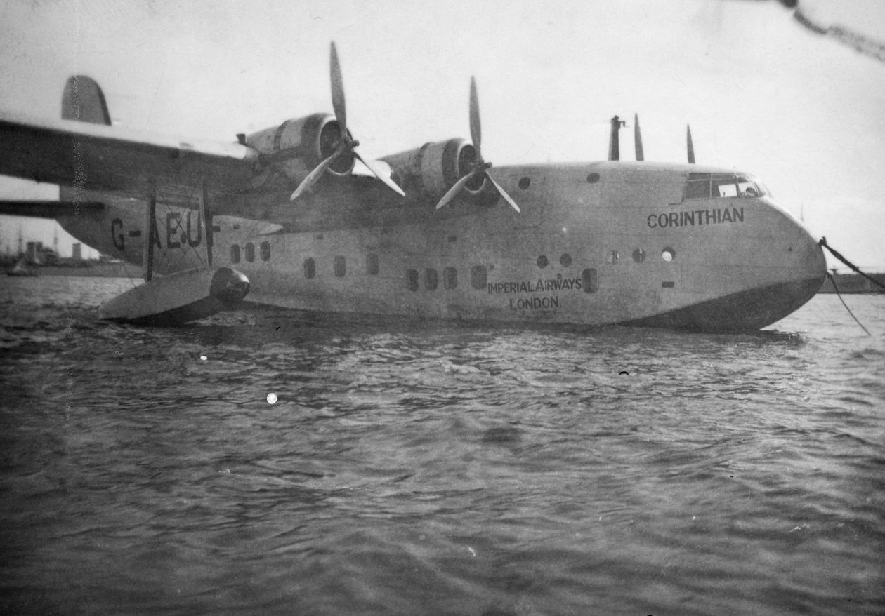 Kısa İmparatorluk uçan tekne Corinthian, İskenderiye, Mısır, c1938-c1941 by Unbekannt
