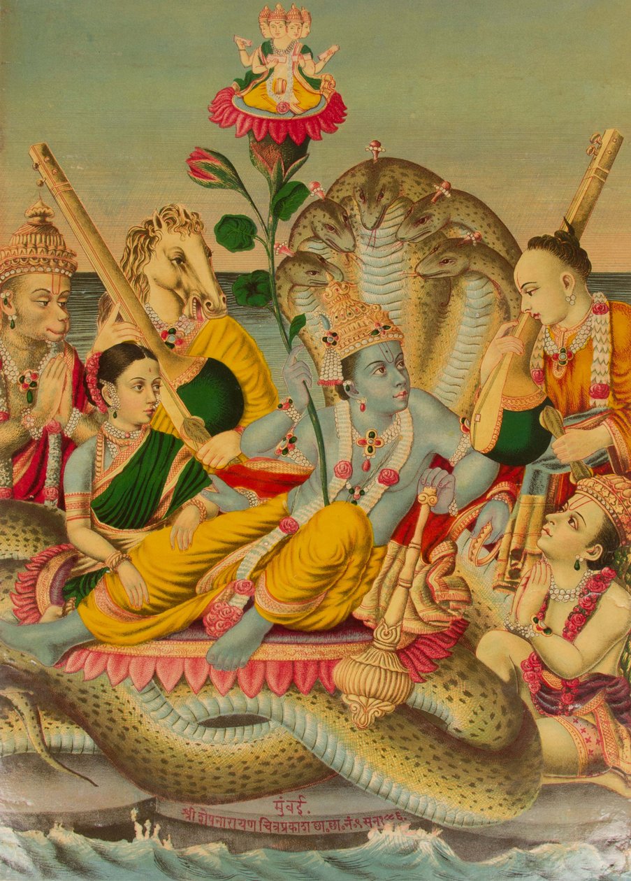 Shri Sheshanarayana, Vishnu Narayana, Shesha'da, 1886. by Unbekannt