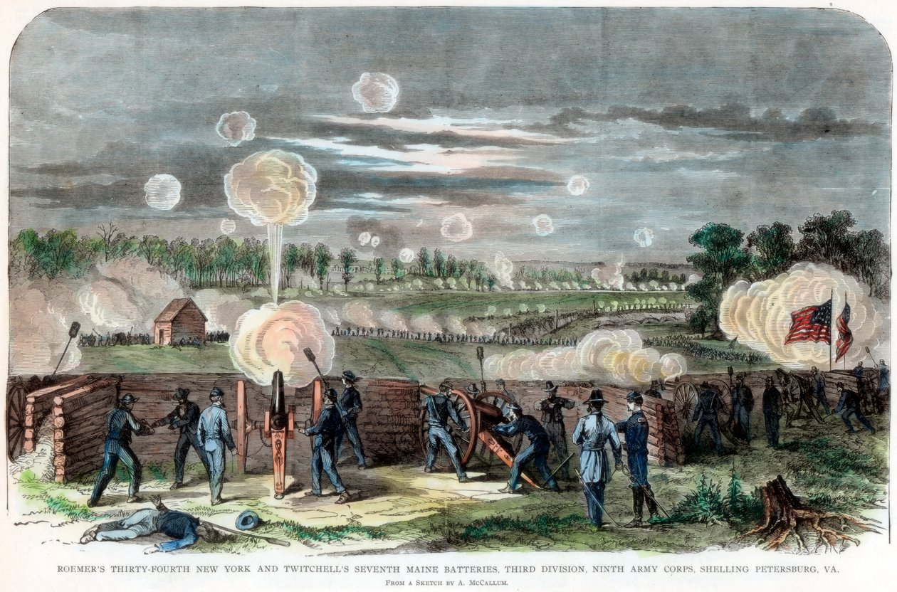 Petersburg Kuşatması, Virginia, Amerikan İç Savaşı, c1864-c1865 by Unbekannt