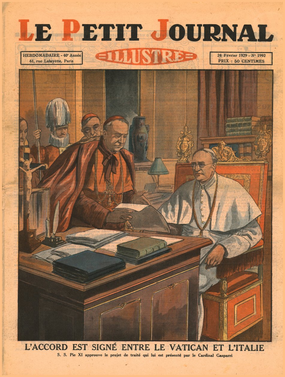 Vatikan ve İtalya arasındaki anlaşmanın imzalanması, 1929. by Unbekannt