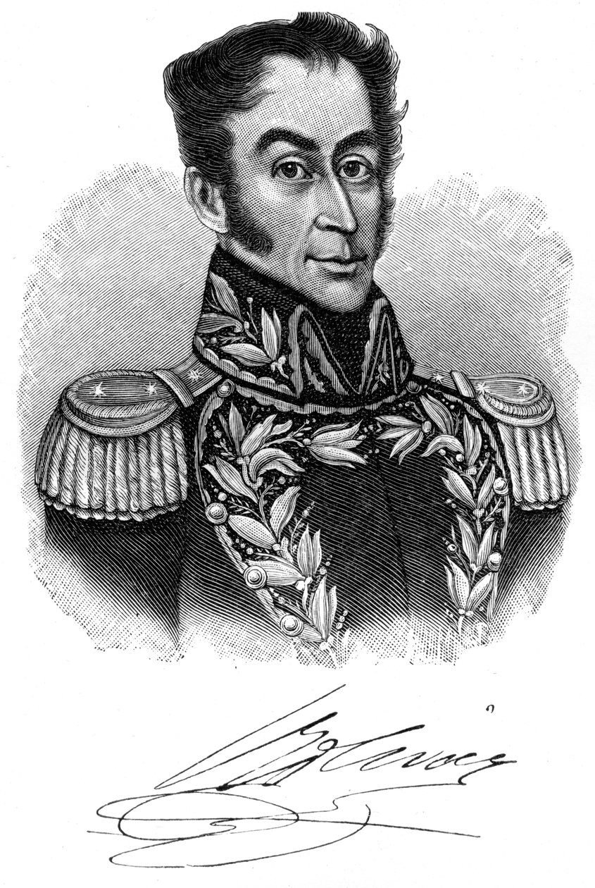 Simon Bolivar, 19. yüzyıl Güney Amerika devrimci lideri, 1901 by Unbekannt