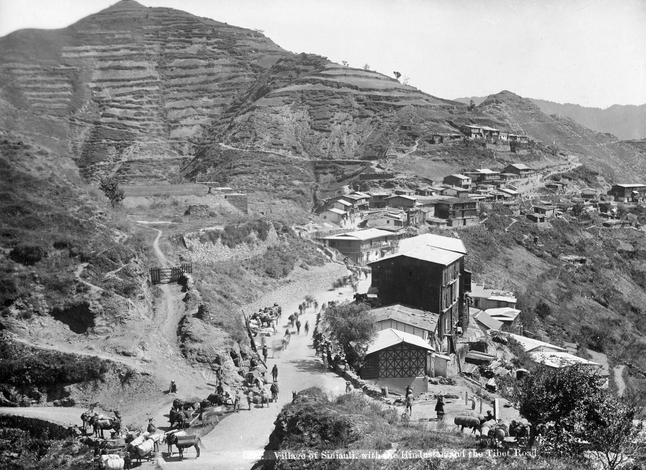 Sinauli köyü, Hindustan ve Tibet yolları, Simla, Hindistan, 20. yüzyılın başlarında by Unbekannt