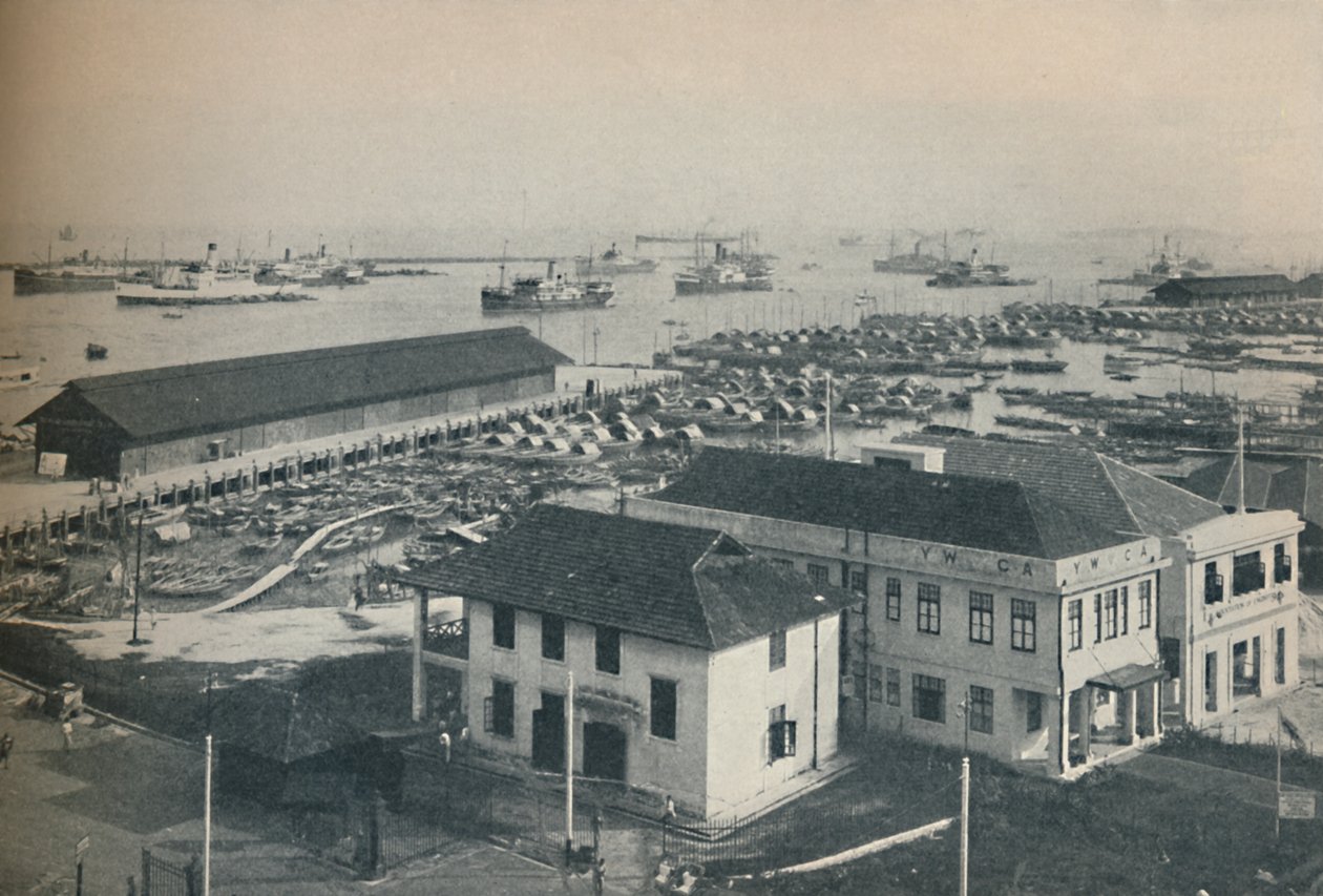 Singapur Limanı her zaman birçok tür ve milletten nakliye ile doludur, 1937 by Unbekannt