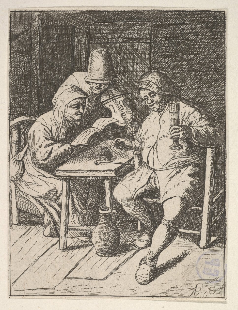 Şarkı Söyleyen Çiftler ve Keman, 1610-85. by Unbekannt