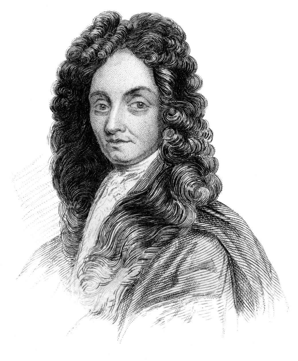 Sir Christopher Wren, İngiliz mimar, tasarımcı, astronom ve geometri uzmanı, c1850 by Unbekannt