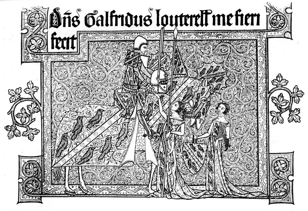 Sir Geoffrey Luttrell, karısı ve gelini, 1340, 1892 by Unbekannt